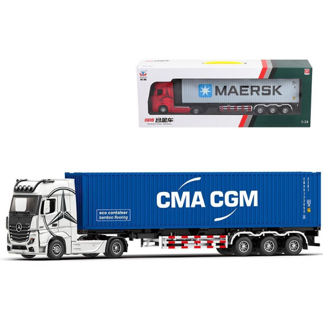 1:24 Diecast Metal Transport Container Truck