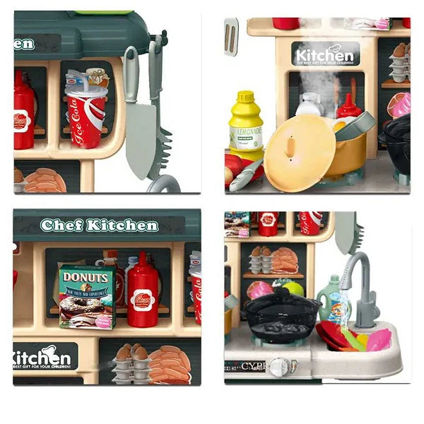 64Pcs Kids Pretend Chef Kitchen Set