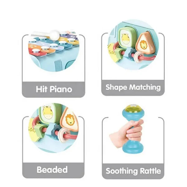 Sobebear Baby Musical Xylophone & Puzzle Bus