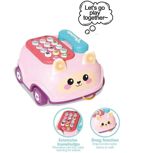 Kids Puzzle Rabbit Musical Telephone Car