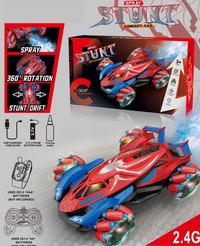 Remote & Watch Controlled Spiderman Stunt Spray Car