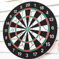 Professional Double-Sided Dart Board - 6 Steel Tip Darts