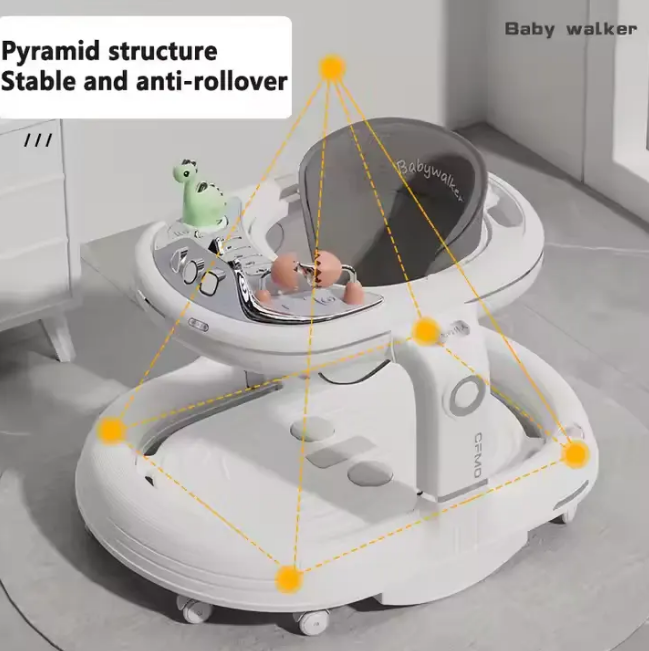 4in1 Multi-functional Baby Musical Walker - White