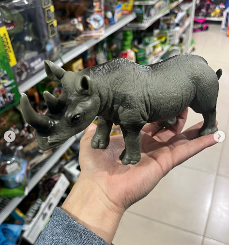 1Pc Premium Rhino Animal Figure Toy