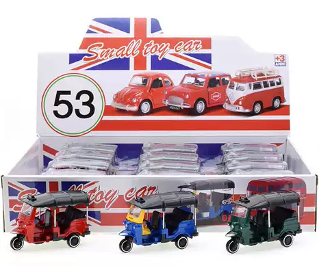 1:43 Diecast Mini Auto Rickshaw Model