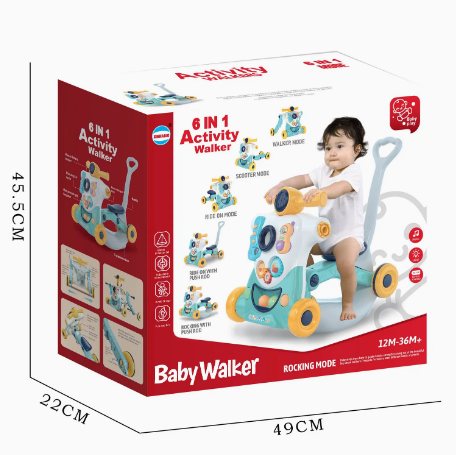 6in1 Multi-functional Baby Activity Musical Walker