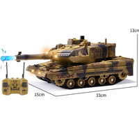 2.4G RC Spray & Water Bullet Shooting Military Tank