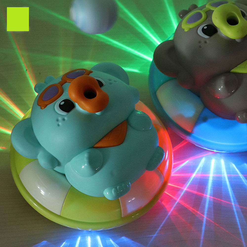 Cute Elephant Musical Ball Blowing Toy With Lights