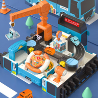 2in1 Deform Double Decker Bus Adventure Track - Blue