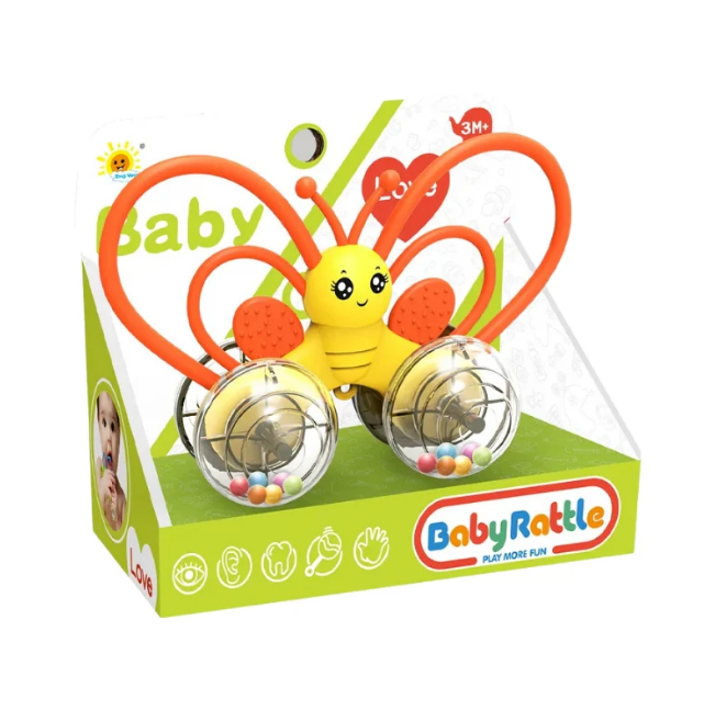 Premium Baby Butterfly Rattle & Teether Toy