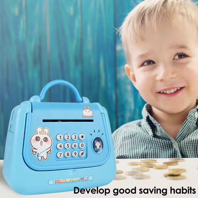 Girls Handbag Design Piggy Bank - Blue