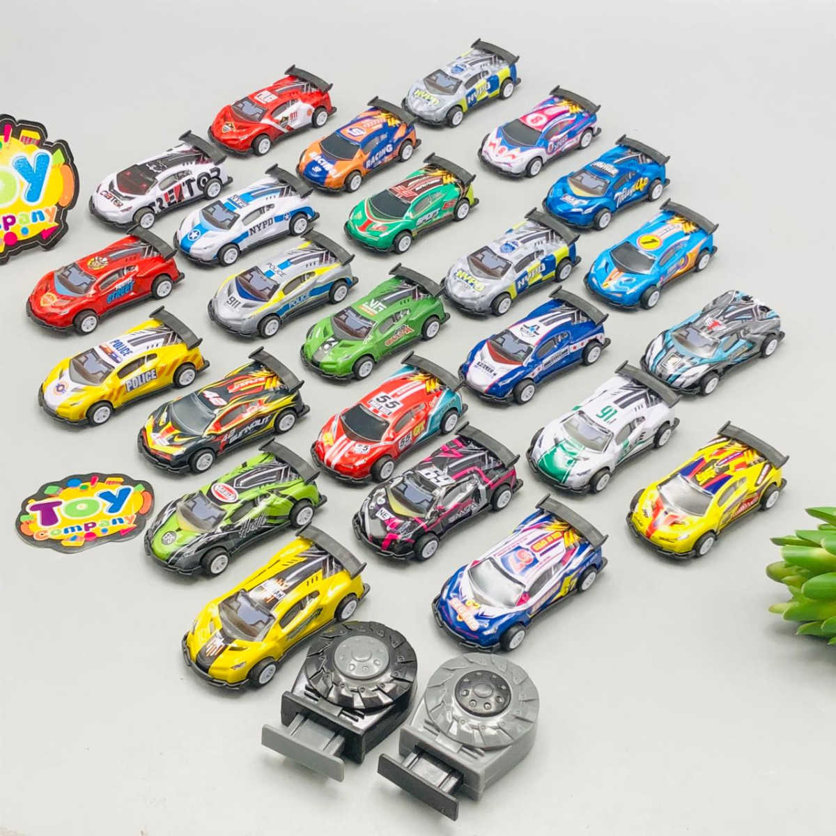 24Pcs Mini Inertial Cars With Launcher