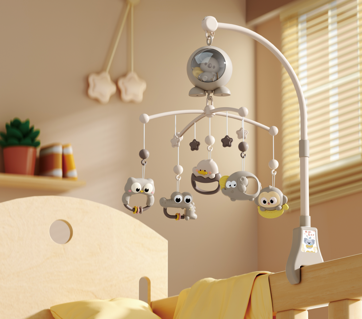 Remote Control Baby Rotating Hanging Bed Bell Toy