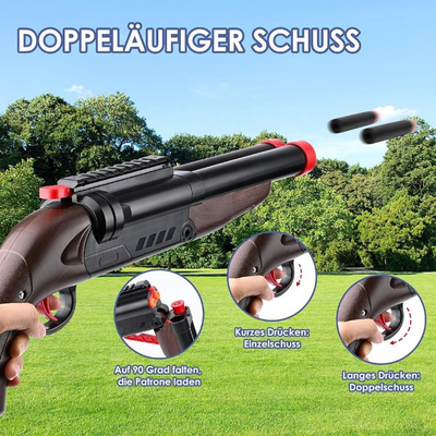 Manual Classic Double-Barrel Soft Bullet Shooting Gun