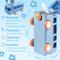 500ml Premium Cute Bus Design Kids Water Bottle