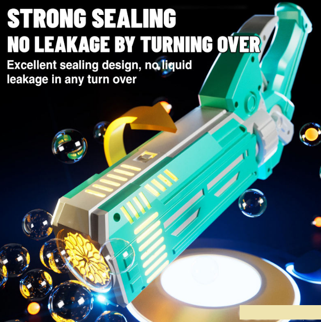 12 Holes Automatic Circulation Colorful Bubble Gun With Lights