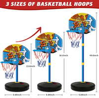 Kids Adjustable Height Basketball Play Set