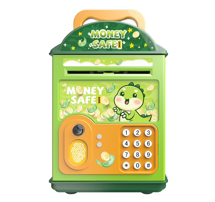 Dinosaur Face Recognition & Fingerprint Unlock ATM Machine