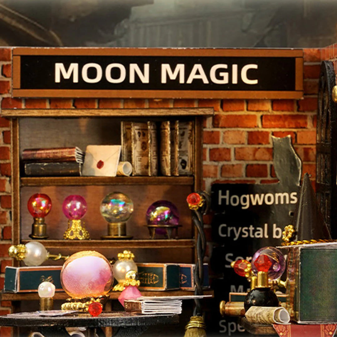 DIY Miniature Moon Magic Shop With LED Lights