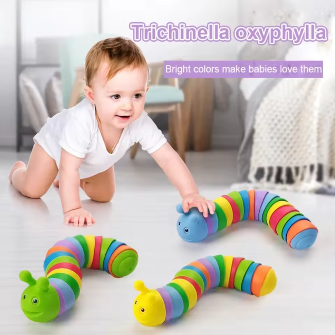 Cute Mini Twisting Colorful Caterpillar Toy