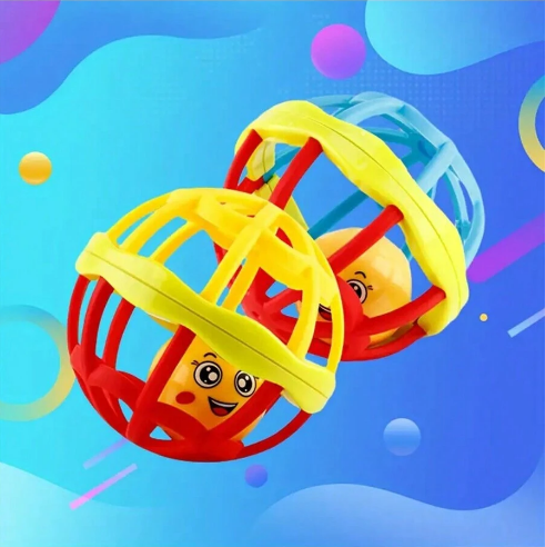 1Pc Baby Soft Teether & Rattle Ball
