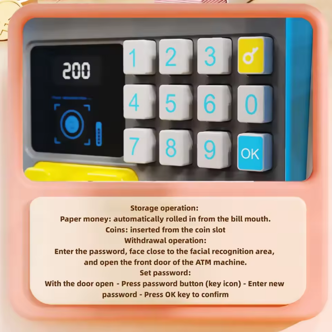 Face Recognition & Password Unlock ATM Machine