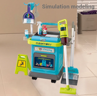 40Pcs Kids Cleaning Trolley Set
