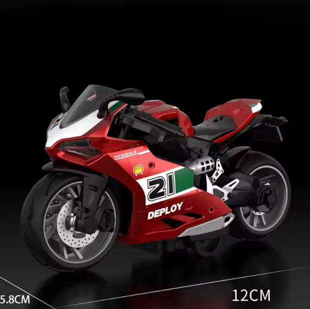 1:14 Diecast Pullback Heavy Model Bike - Assortment