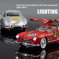 1:24 Diecast Classic Benz 300SL Printed Model Car