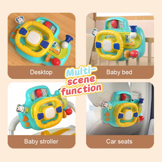 Huanger Multi-functional Kids Musical Steering Wheel