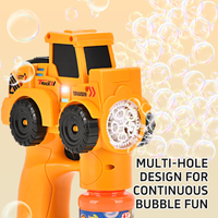 5 Holes Engineering Vehicle Themed Colorful Bubble Gun