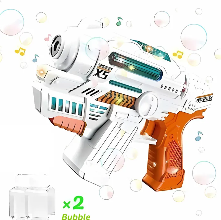 Battery Operated Colorful Bubble Gun With Light & Music
