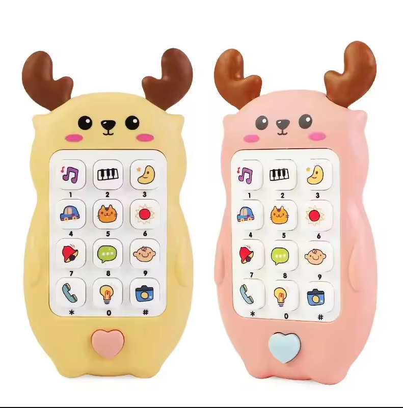 Kids Deer Design Puzzle Mobile Phone With Lights