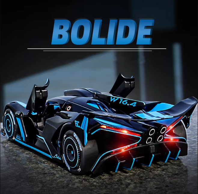1:24 Diecast Bugatti Bolide Model Car With Smoke