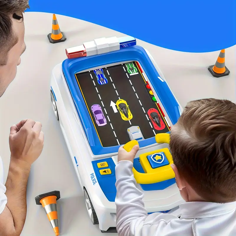 Police Adventure Racing Car Musical Steering Wheel
