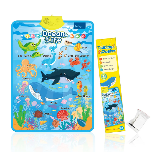 Electronic Ocean Life Animal Learning Wall Chart