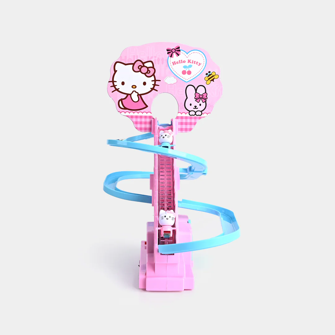 Electric Hello Kitty Slide Racing Track Set With Lights & Music