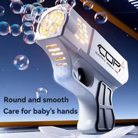 Mini Electric Space Bubble Blower Light-up Gun