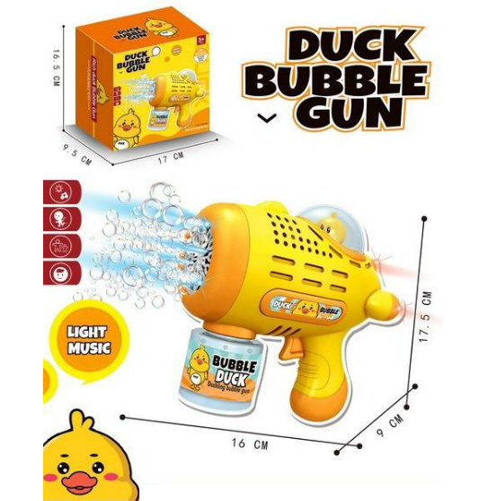 Cute Duck Colorful Bubble Gun With Light & Music