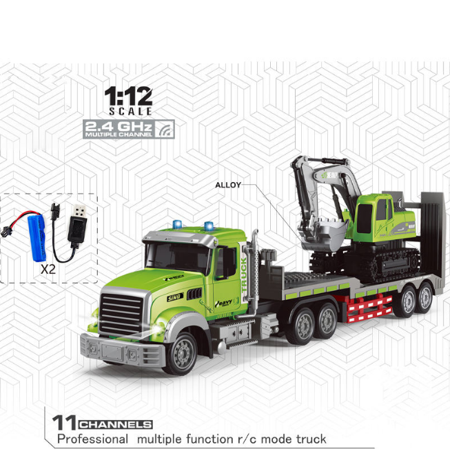 1:12 RC Semi-Traction Transport Excavator Set