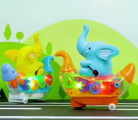 Battery Operated Rowing Elephant Gear Ship With Light & Music