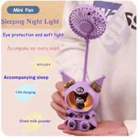 Kuromi Flexible Table Fan With Sharpener