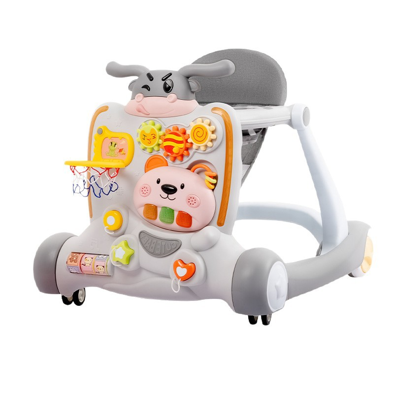 Multi-functional Baby Musical Piano Walker - Gray