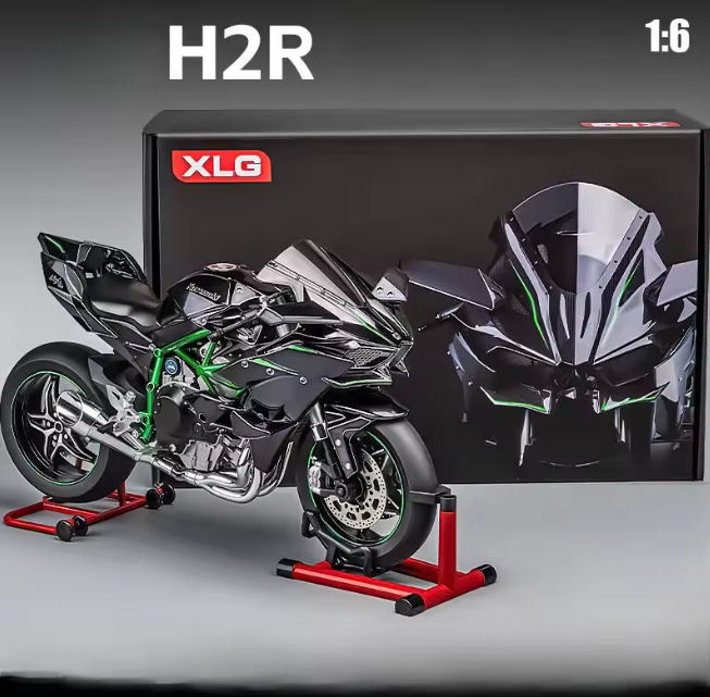 1:6 Diecast Kawasaki Ninja H2R Bootable Spray Model Bike