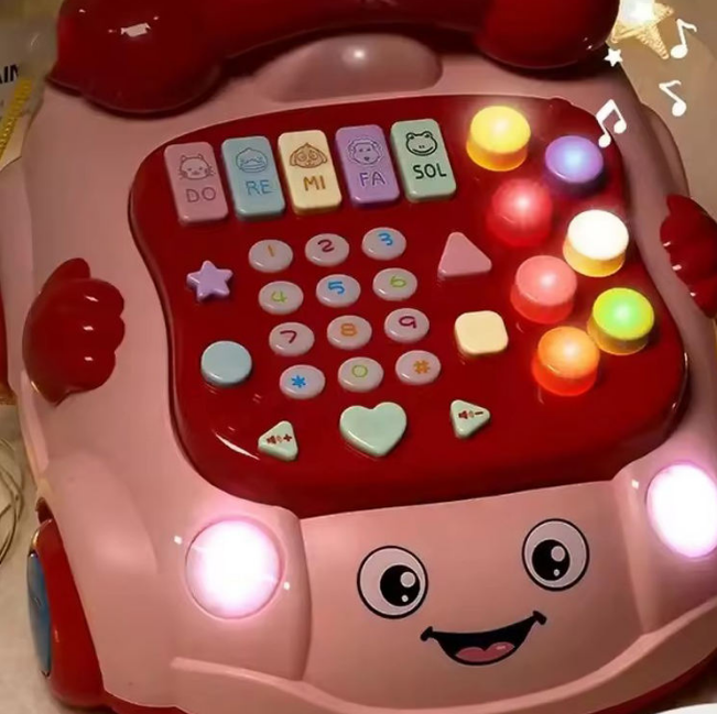 Kids Multi-functional Pull Along Musical Telephone