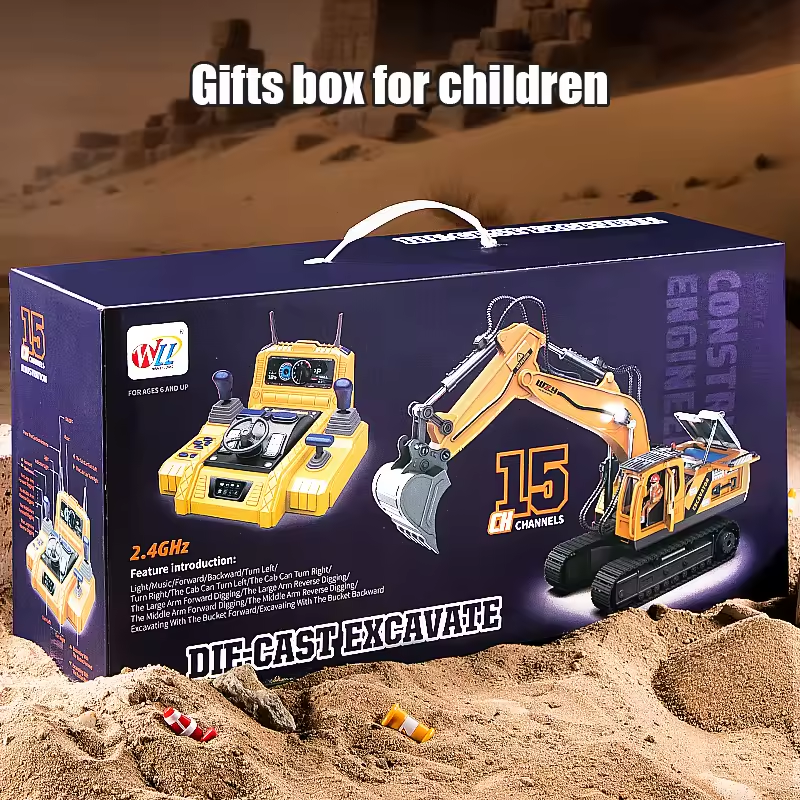 2.4GHz RC Diecast Excavator With Smoke