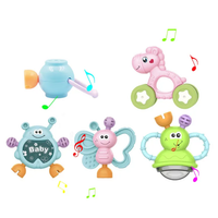 5Pcs Premium Baby Animal Rattles & Teether Set - Assortment