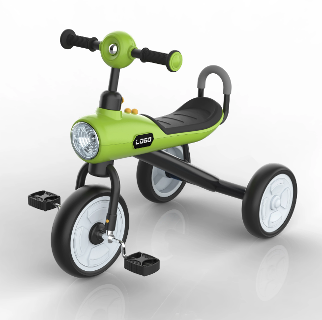 Kids Ride-on Tricycle With Light & Music - Green