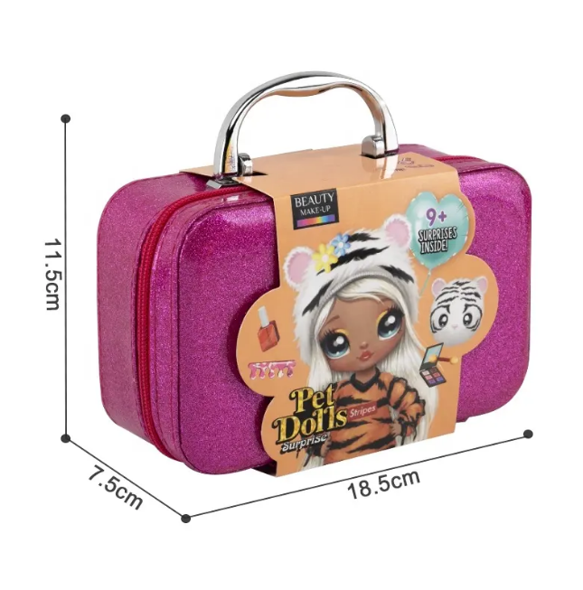 14Pcs Pet Dolls Surprise Realistic Makeup Bag