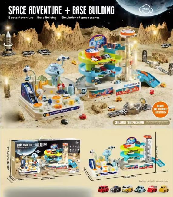 2in1 Space Adventure Marble Runway Track Set